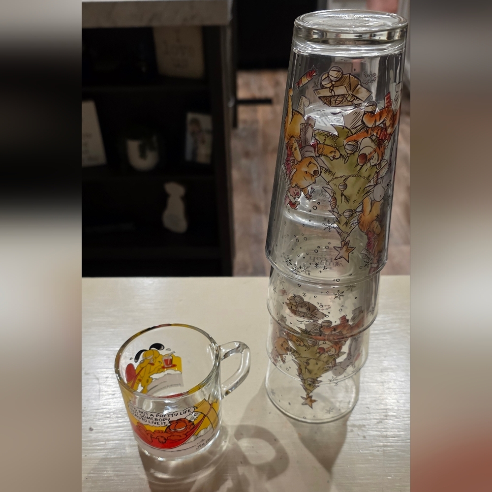 Garfield And Winnie The Pooh Glasses